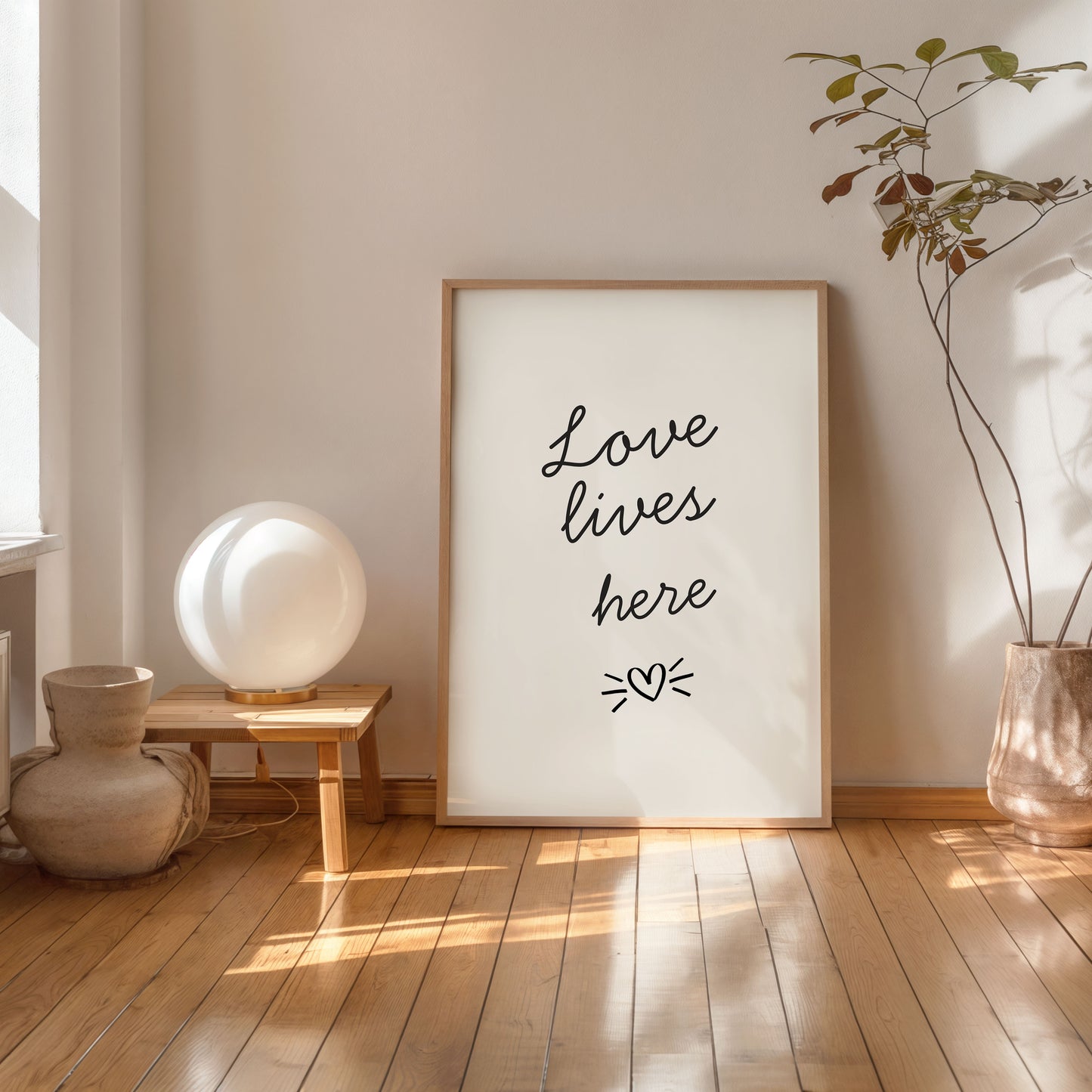 minimalist love quote poster modern wall decor