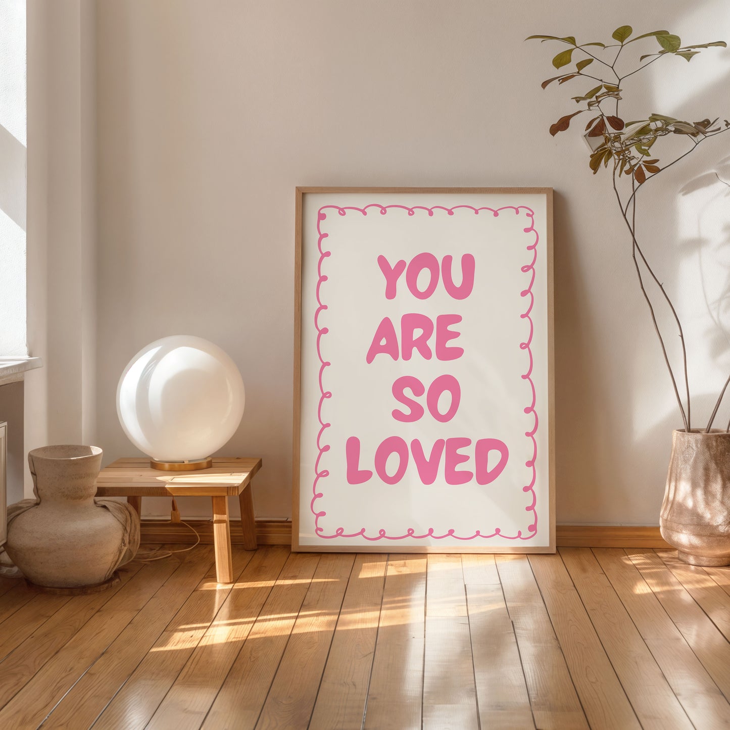 you are so loved printable poster inspirational typography wall art