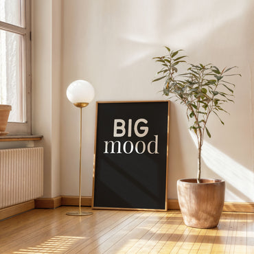 modern minimalist big mood quote wall decor poster