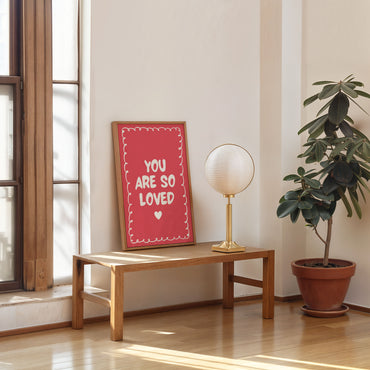 you are so loved typography poster minimalist modern wall decor