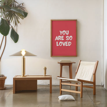 you are so loved typography poster minimalist modern wall decor