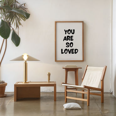 you are so loved motivational wall art minimalist typography poster bedroom decor