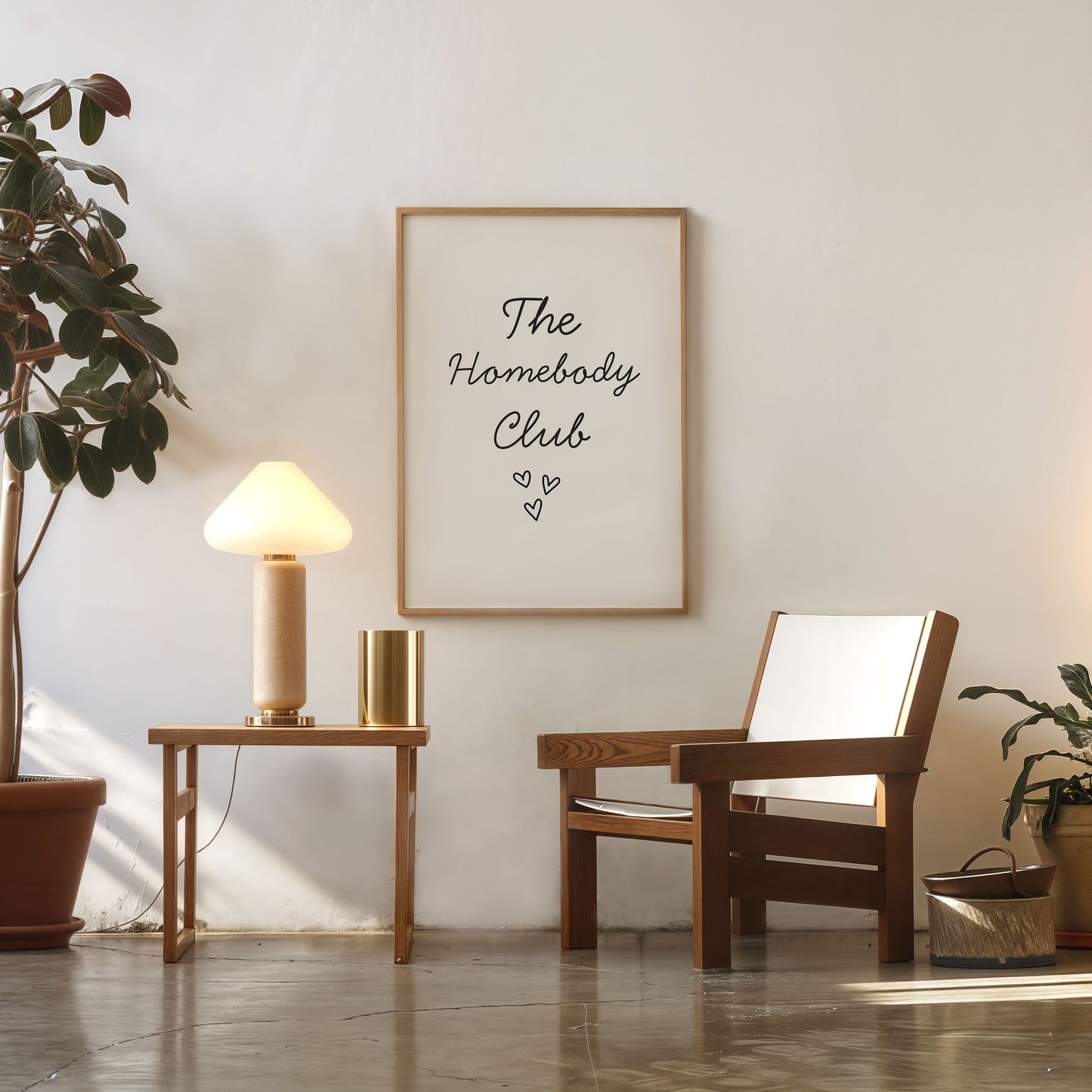 modern minimalist quote wall art homebody club poster