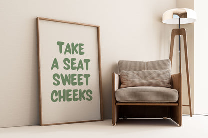 modern humorous bathroom wall decor quote poster