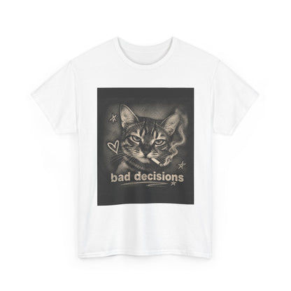 Bad Decisions Cat Graphic T-Shirt
