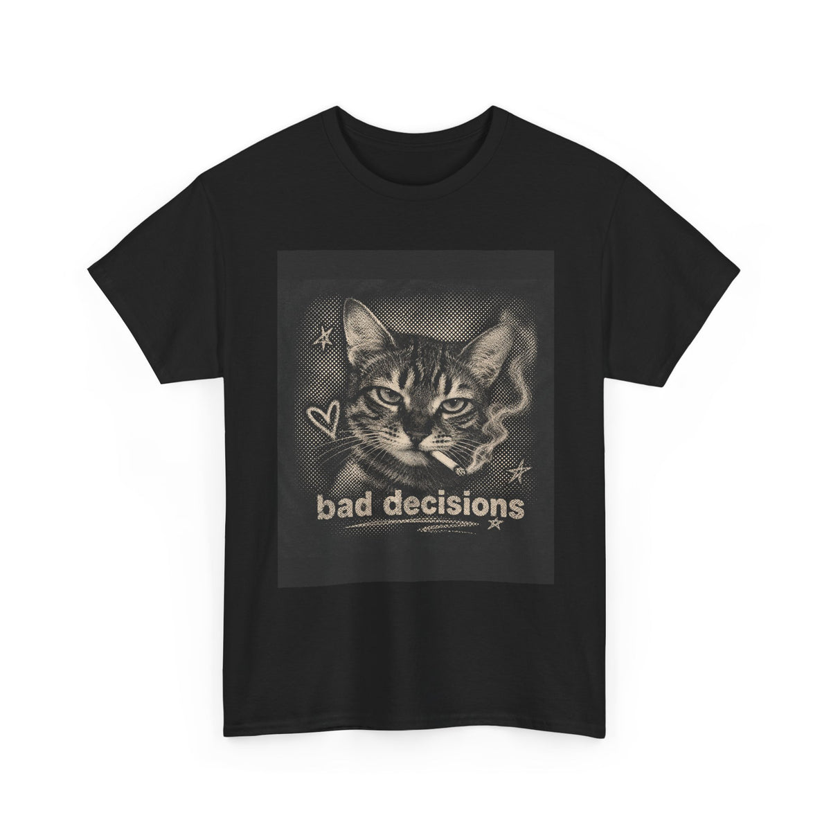 Bad Decisions Cat Graphic T-Shirt