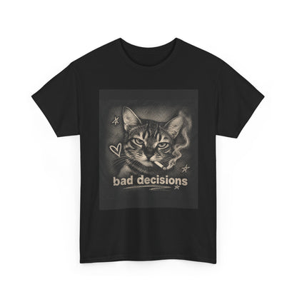 Bad Decisions Cat Graphic T-Shirt
