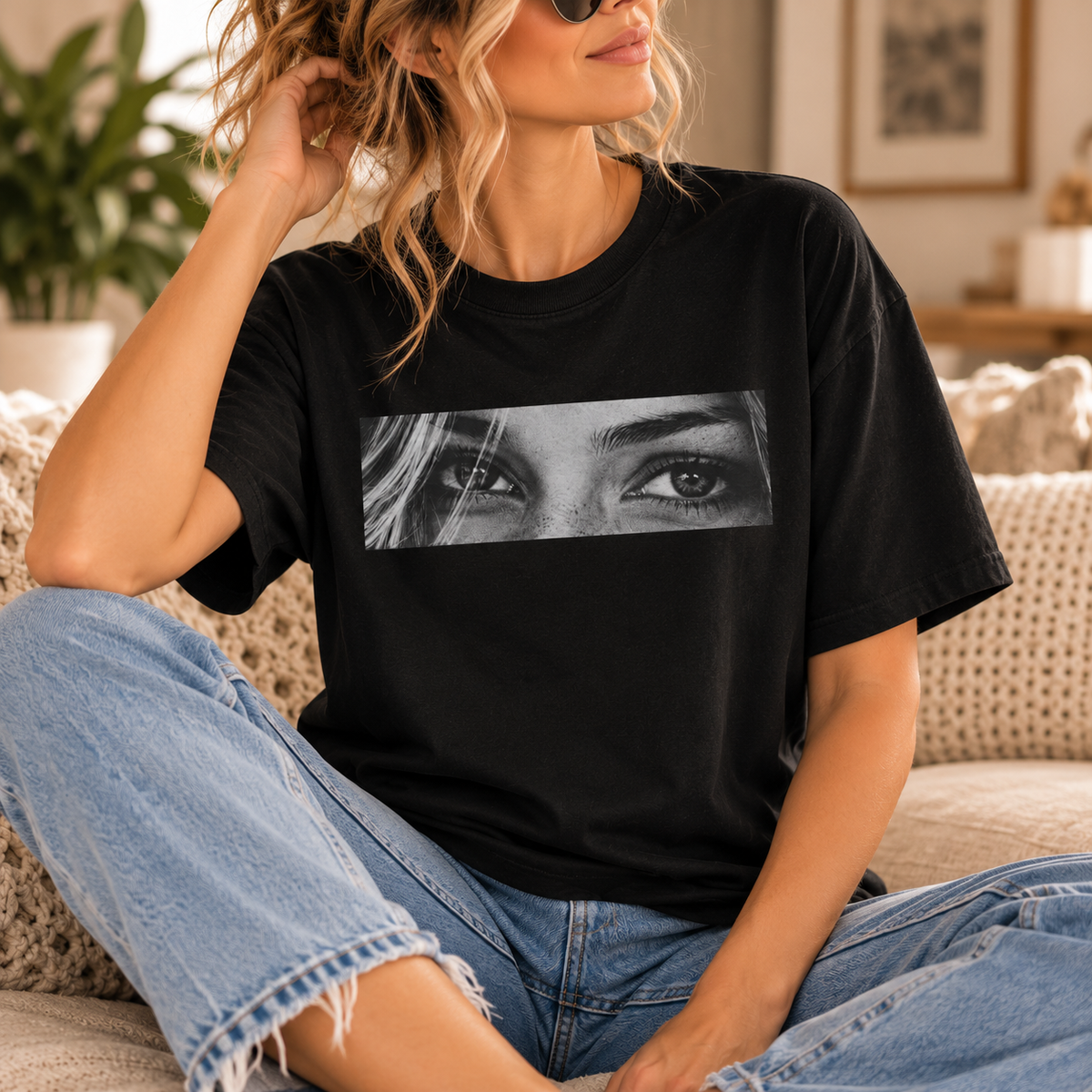 Personalized T-shirt featuring the eyes of someone special