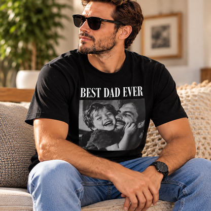 Custom Dad Photo T-Shirt | Personalized Text Tee
