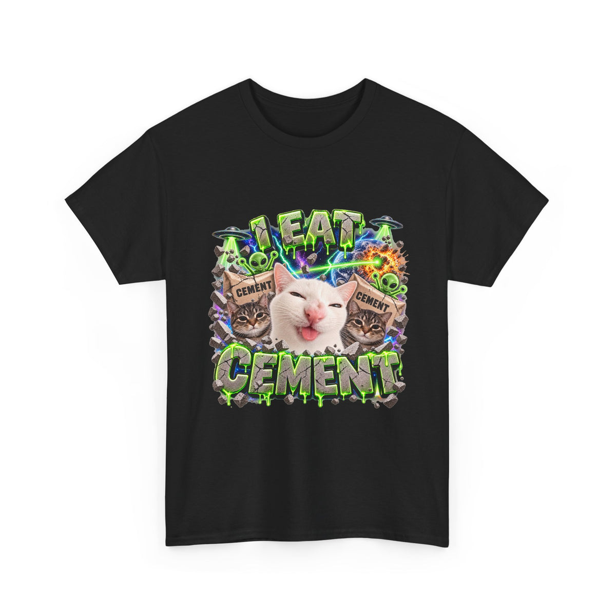 I Eat Cement novelty graphic tee product view