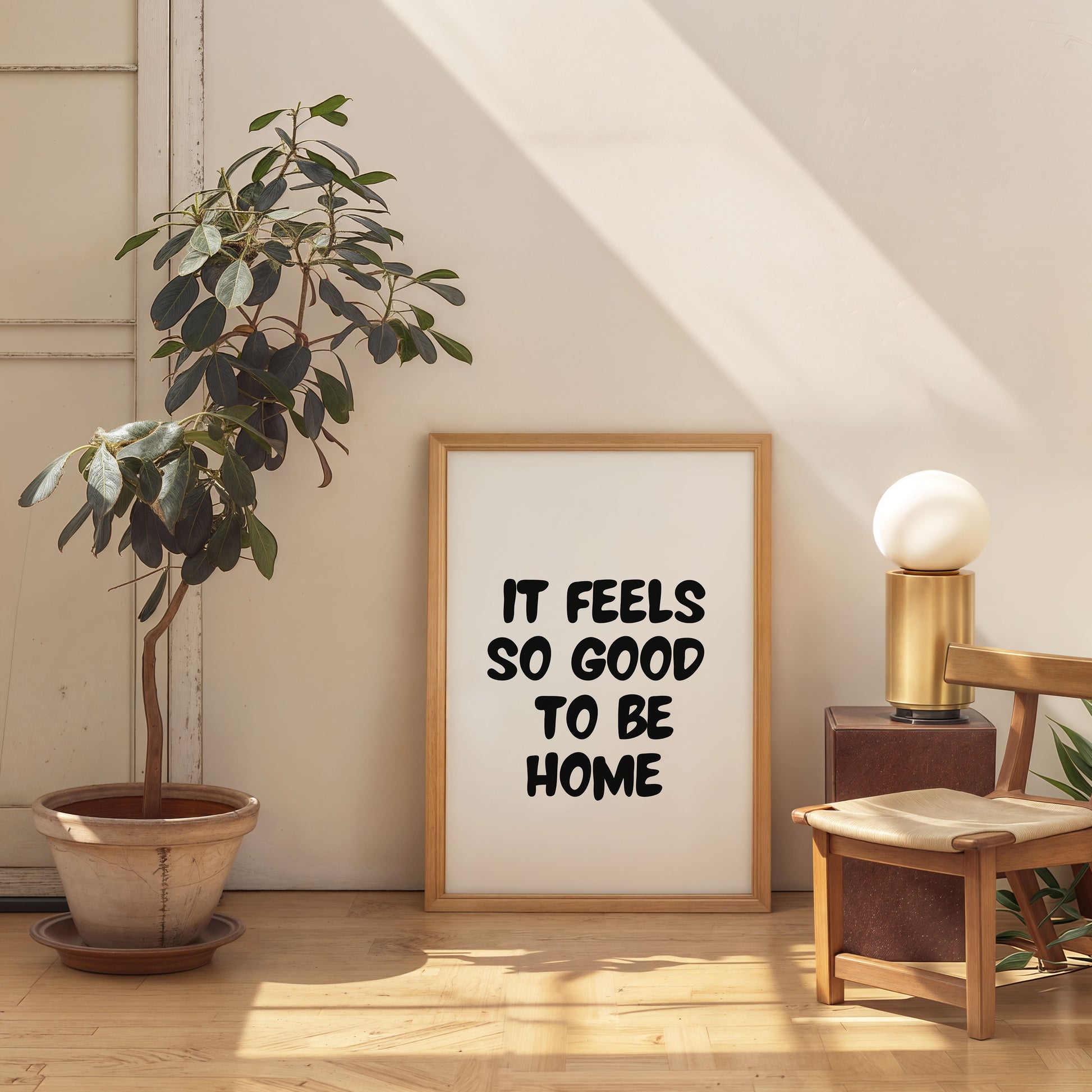 it feels so good to be home typography poster minimalist modern wall decor