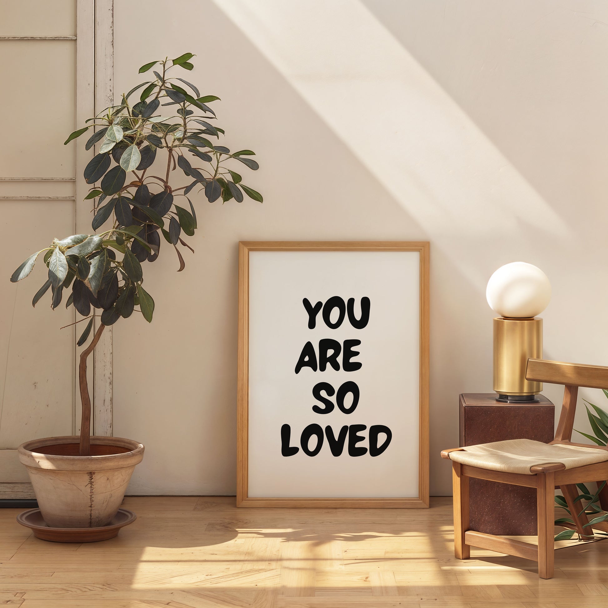 you are so loved printable poster inspirational typography wall art