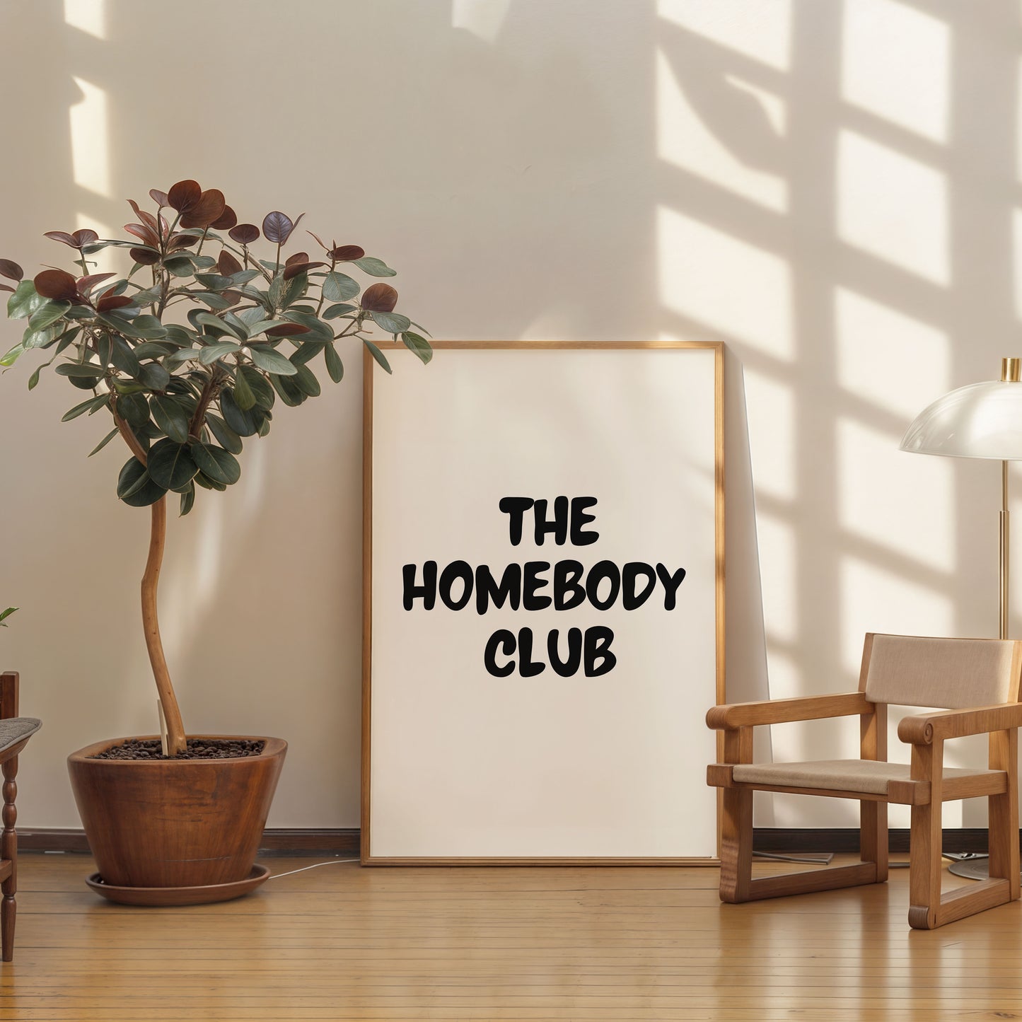 the homebody club wall art minimalist typography poster cozy home decor