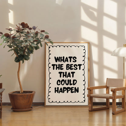 minimalist inspirational wall decor typography quote poster
