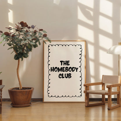 minimalist quote poster the homebody club modern wall decor