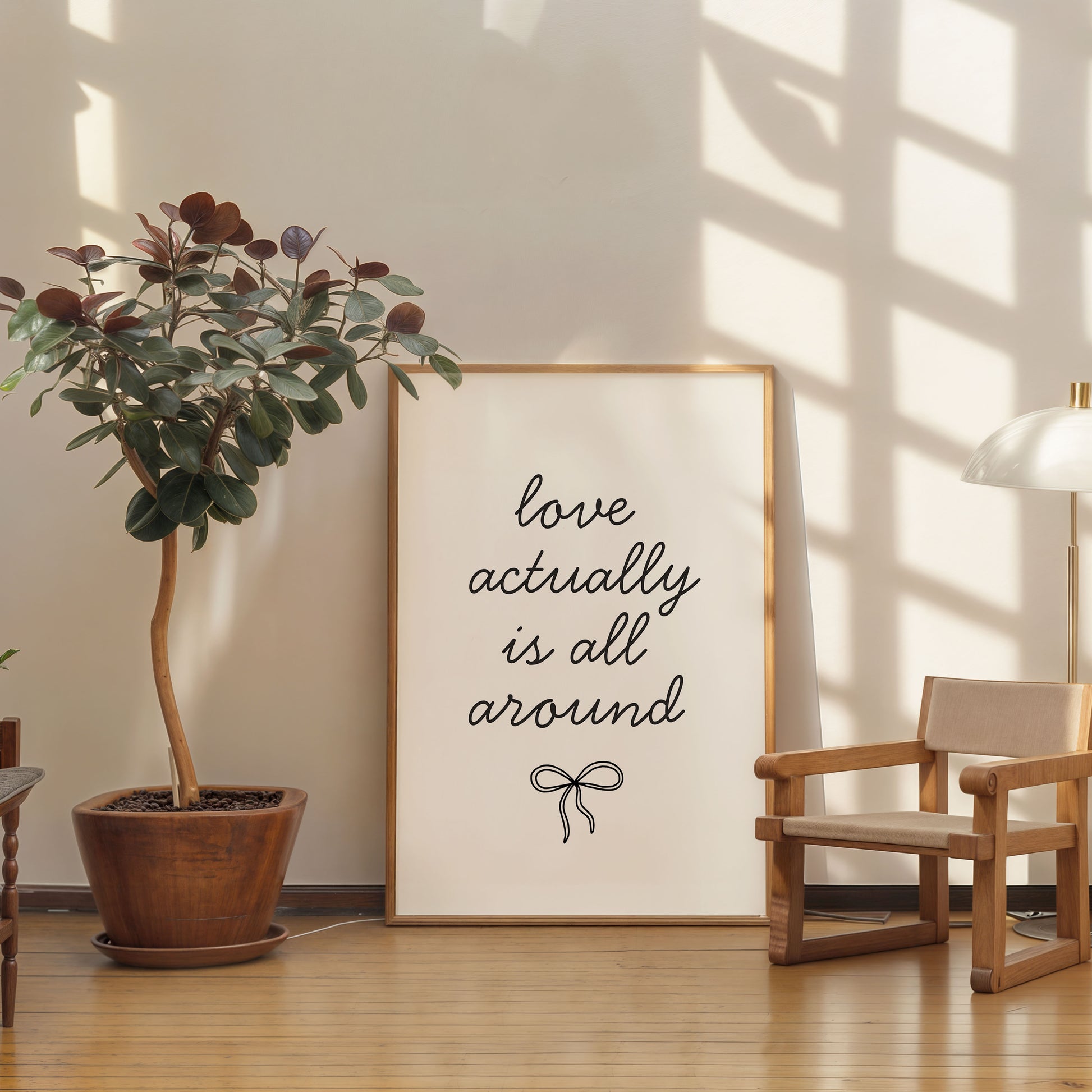 minimalist romantic quote poster love actually is all around
