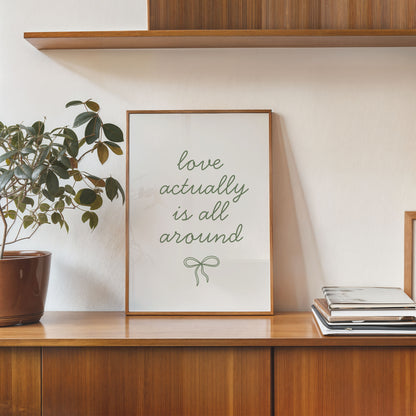 love actually is all around wall art romantic quote poster