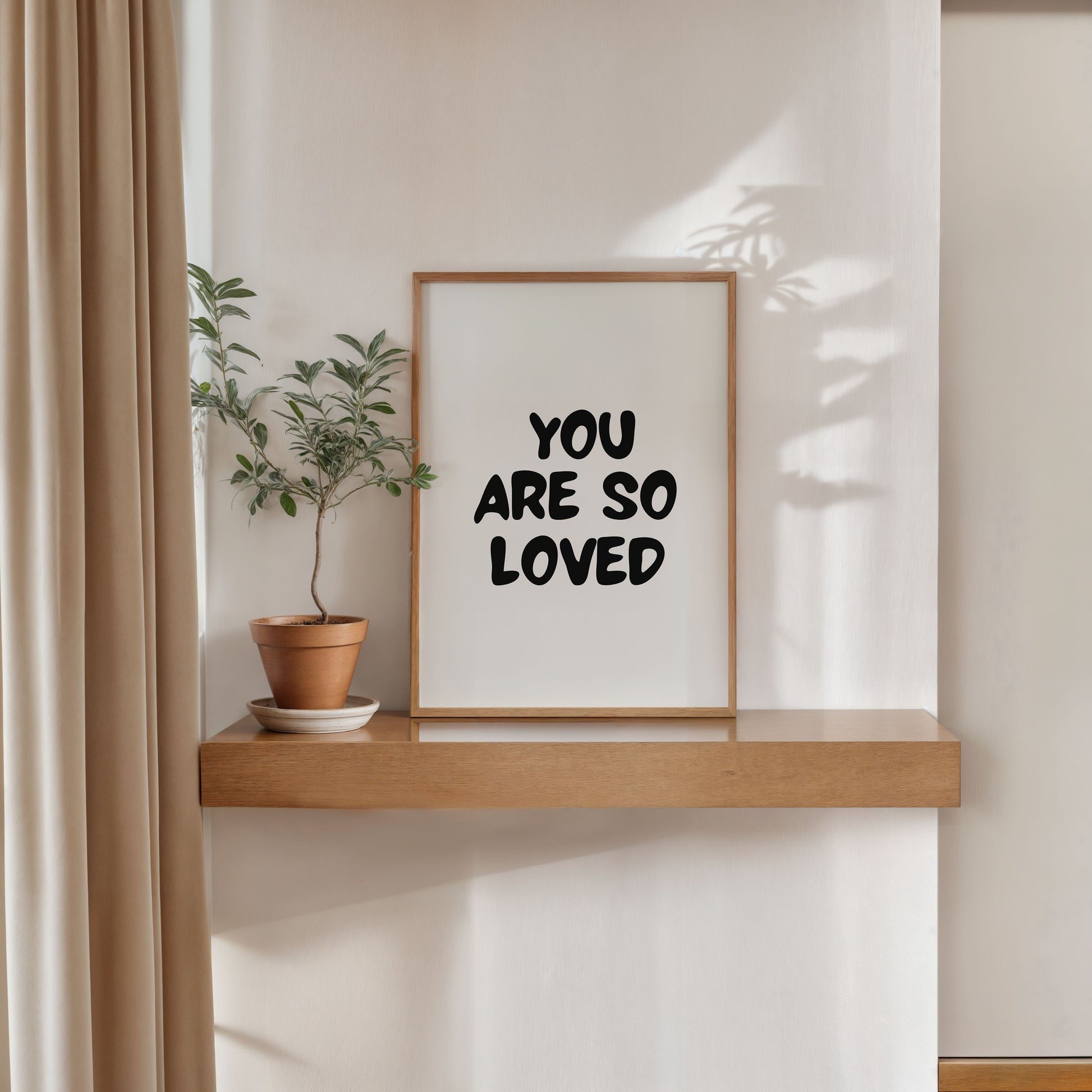 you are so loved printable wall art modern minimalist home decor