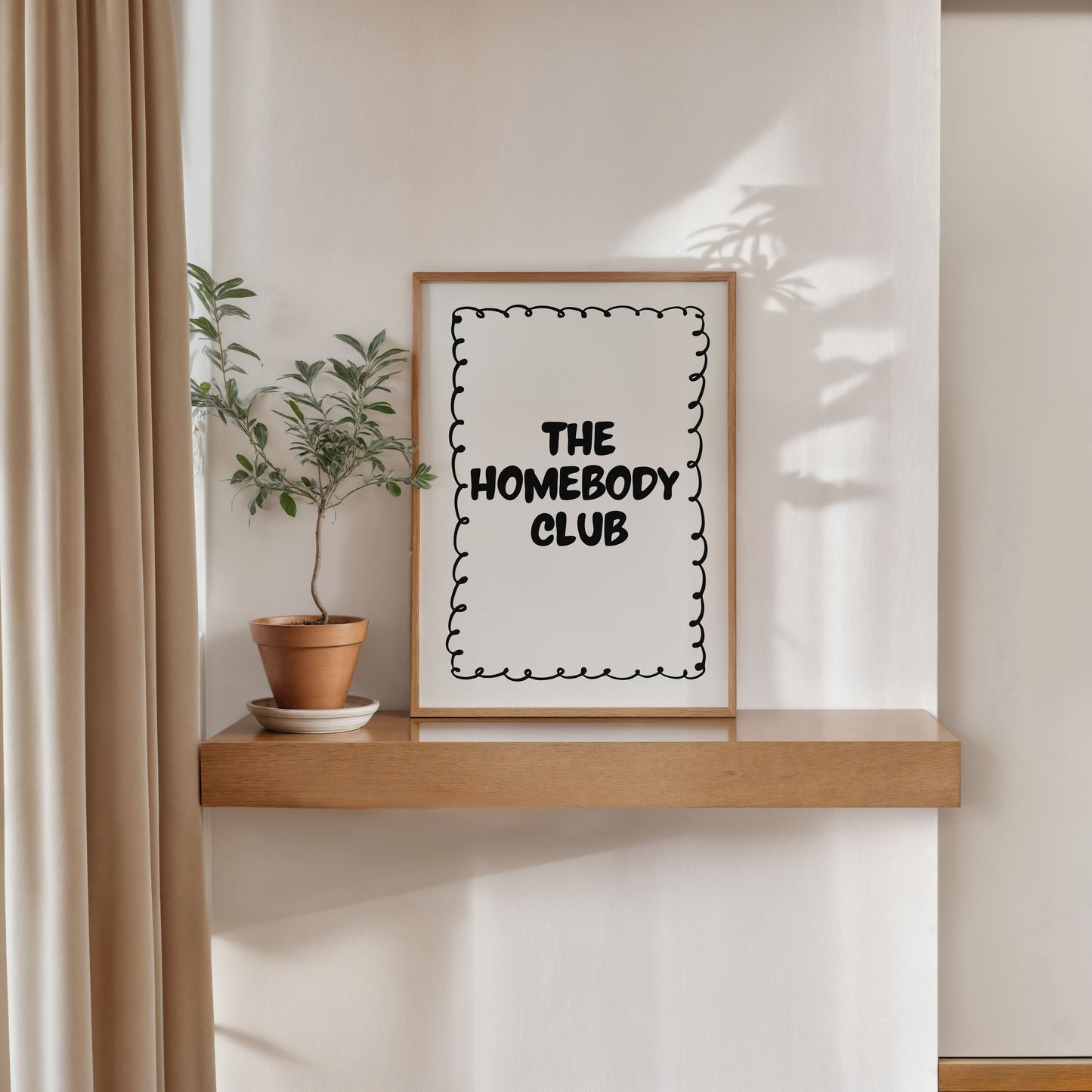the homebody club wall art minimalist typography poster cozy home decor