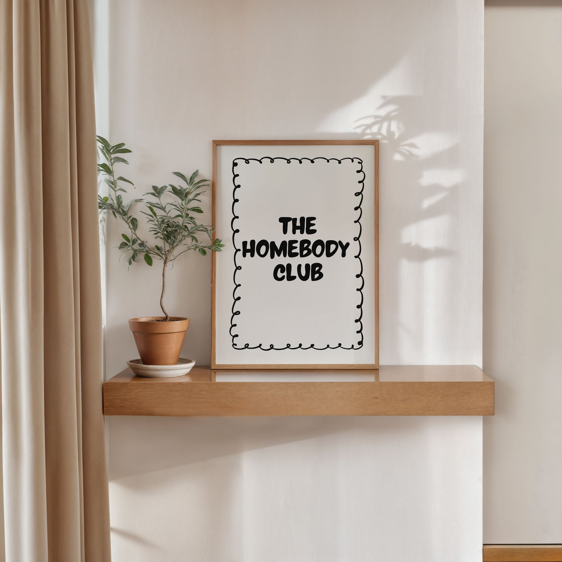 the homebody club wall art minimalist typography poster cozy home decor