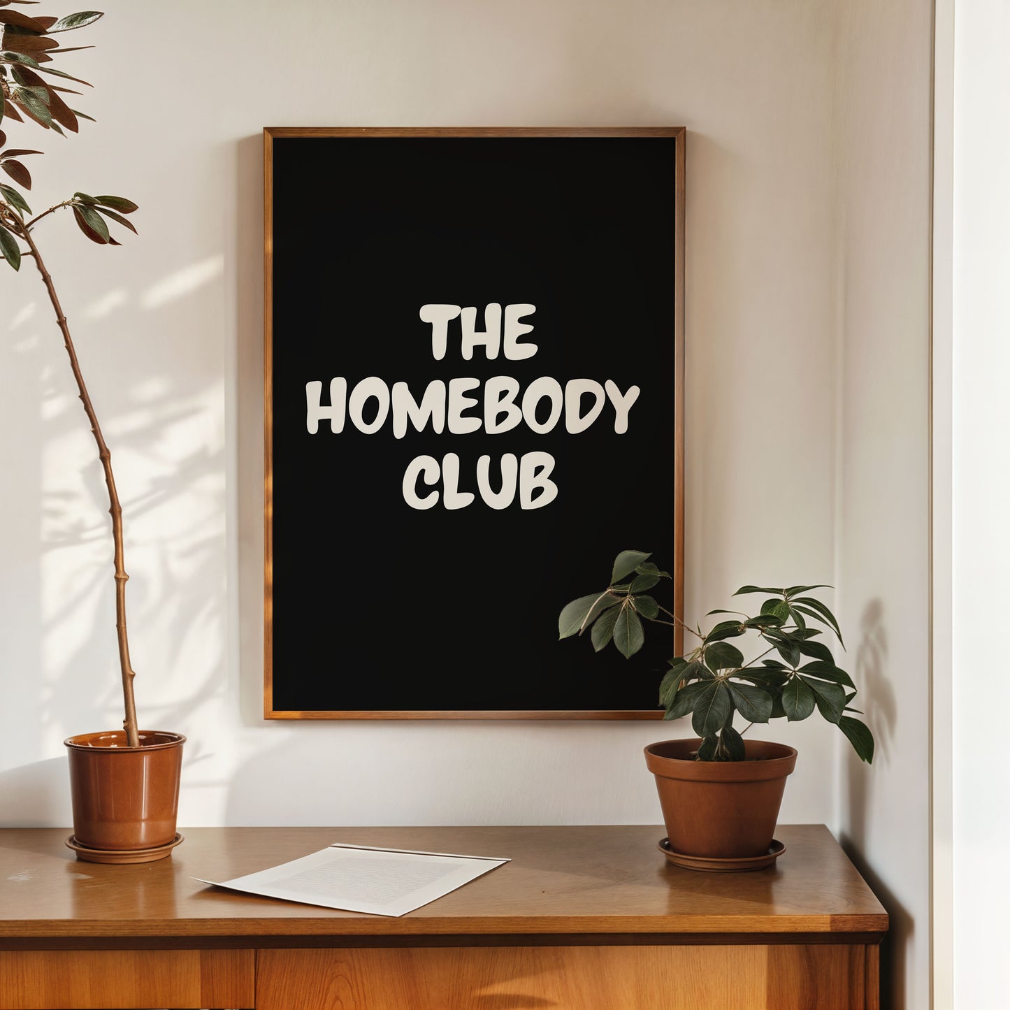 the homebody club printable wall art minimalist typography poster