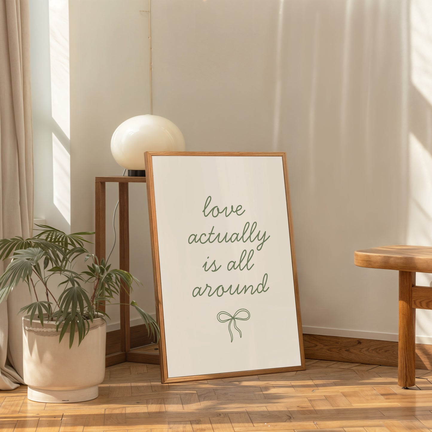 romantic minimalist wall decor love actually is all around typography print