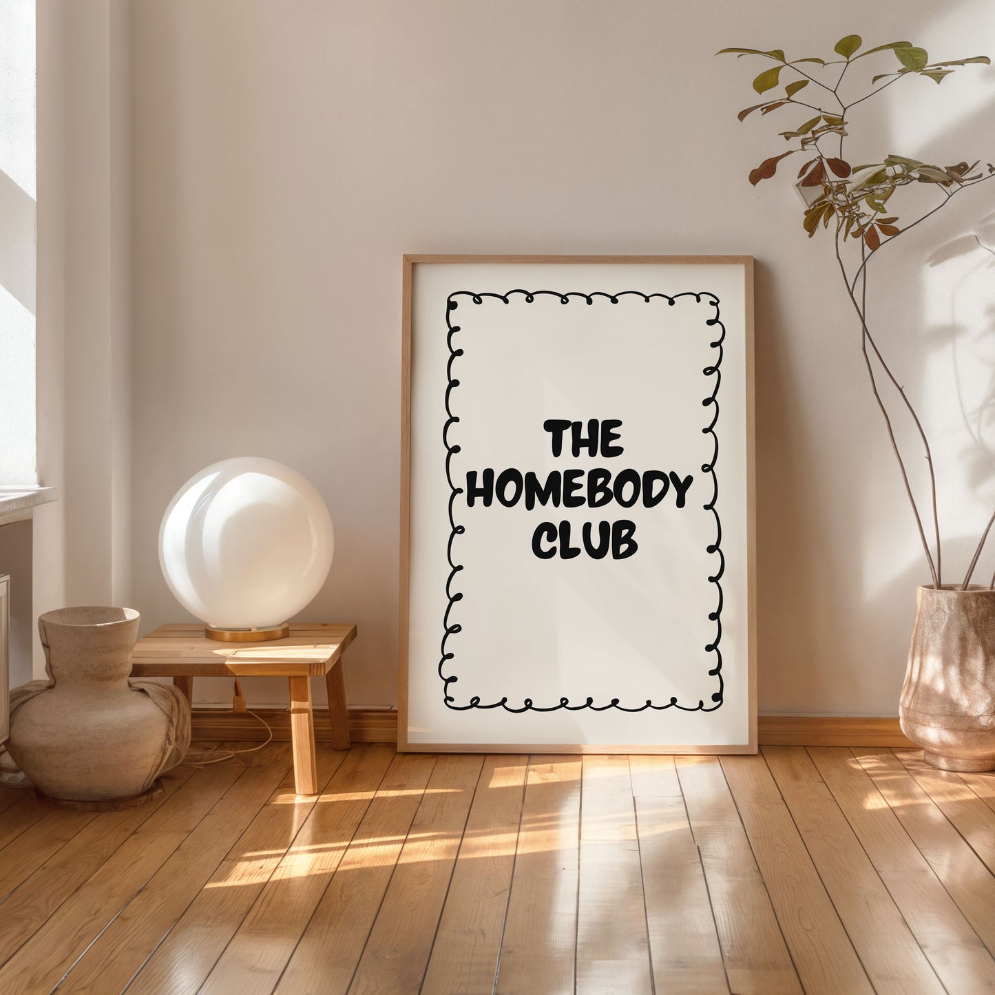 the homebody club printable wall art cozy minimalist poster