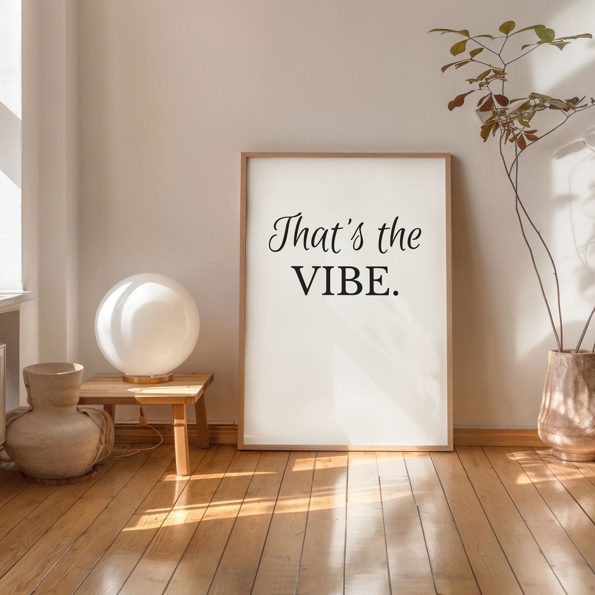 minimalist aesthetic wall art thats the vibe poster