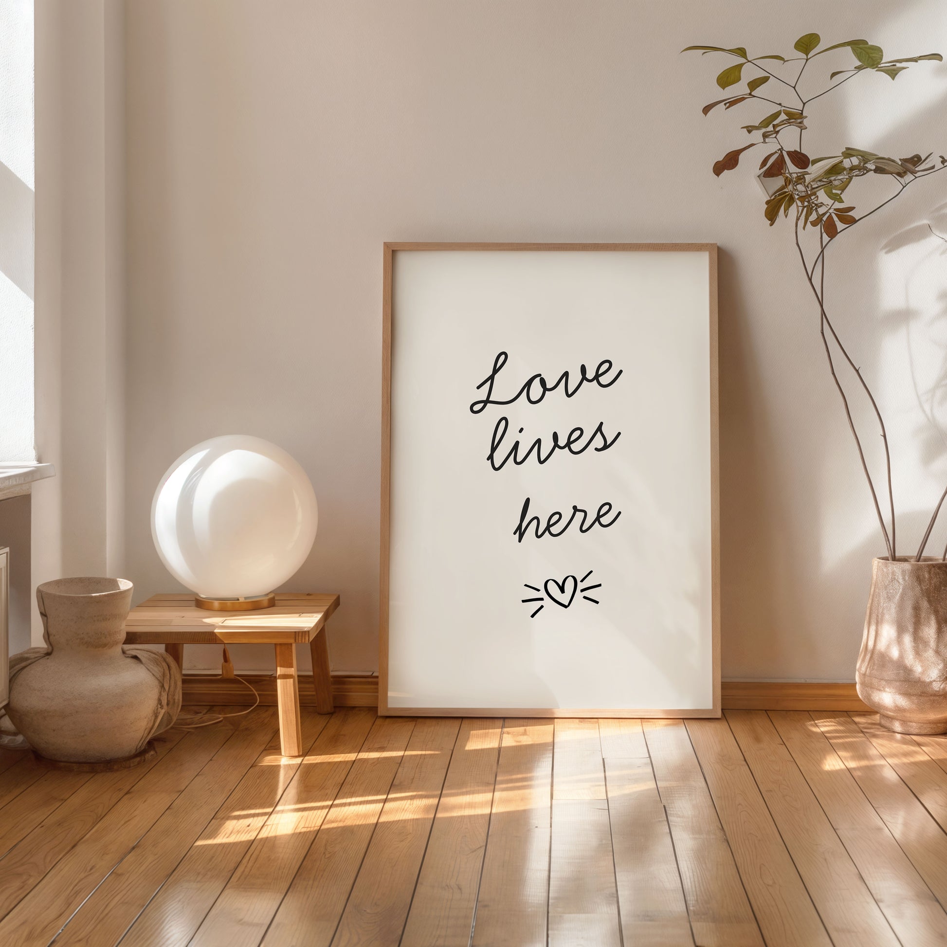 minimalist love quote poster modern wall decor