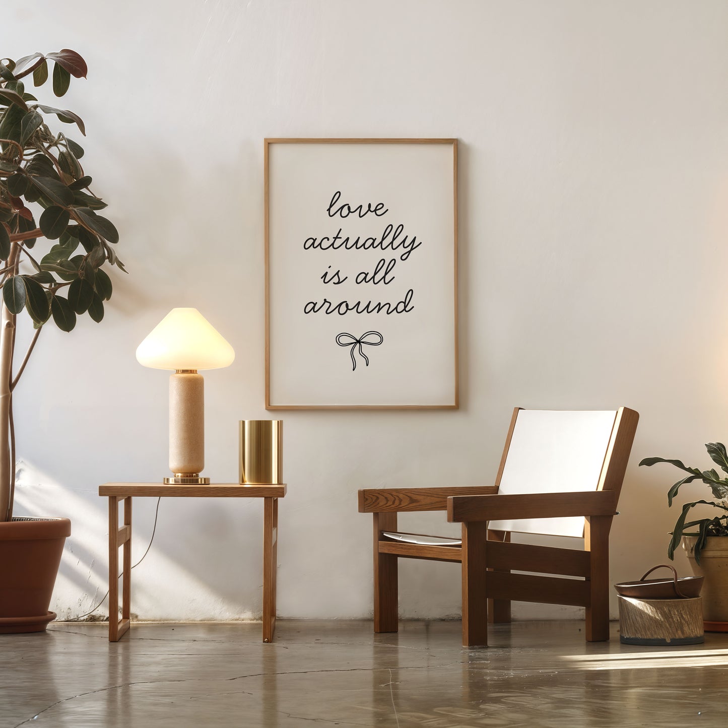 love actually is all around wall art romantic typography poster