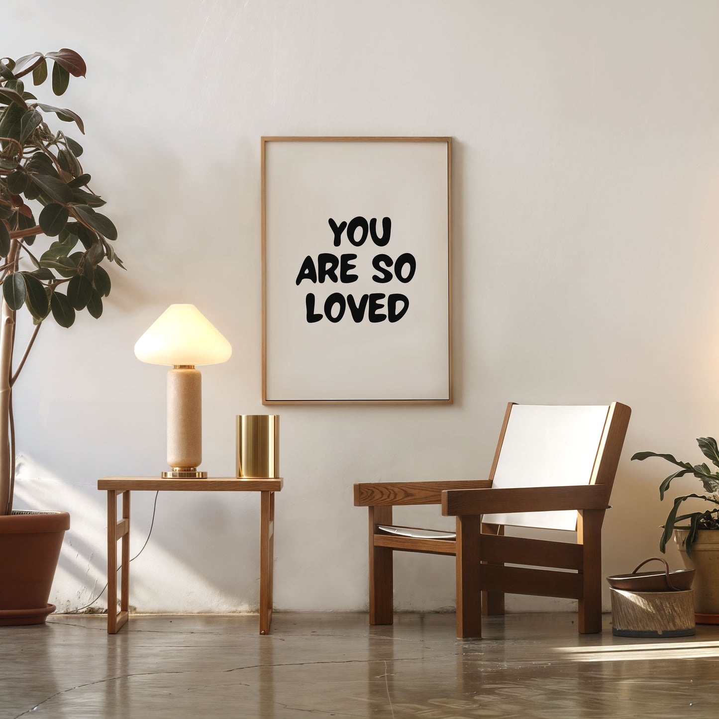 minimalist inspirational quote poster you are so loved gallery wall decor