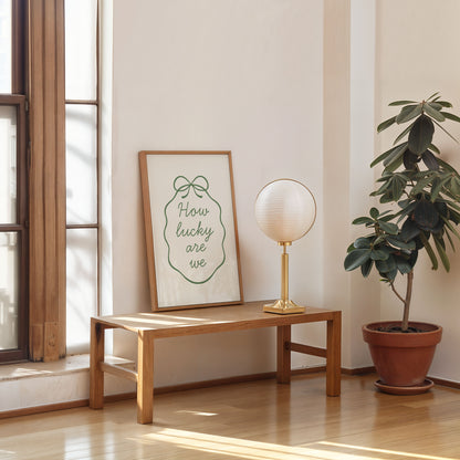 modern typography wall art how lucky are we print