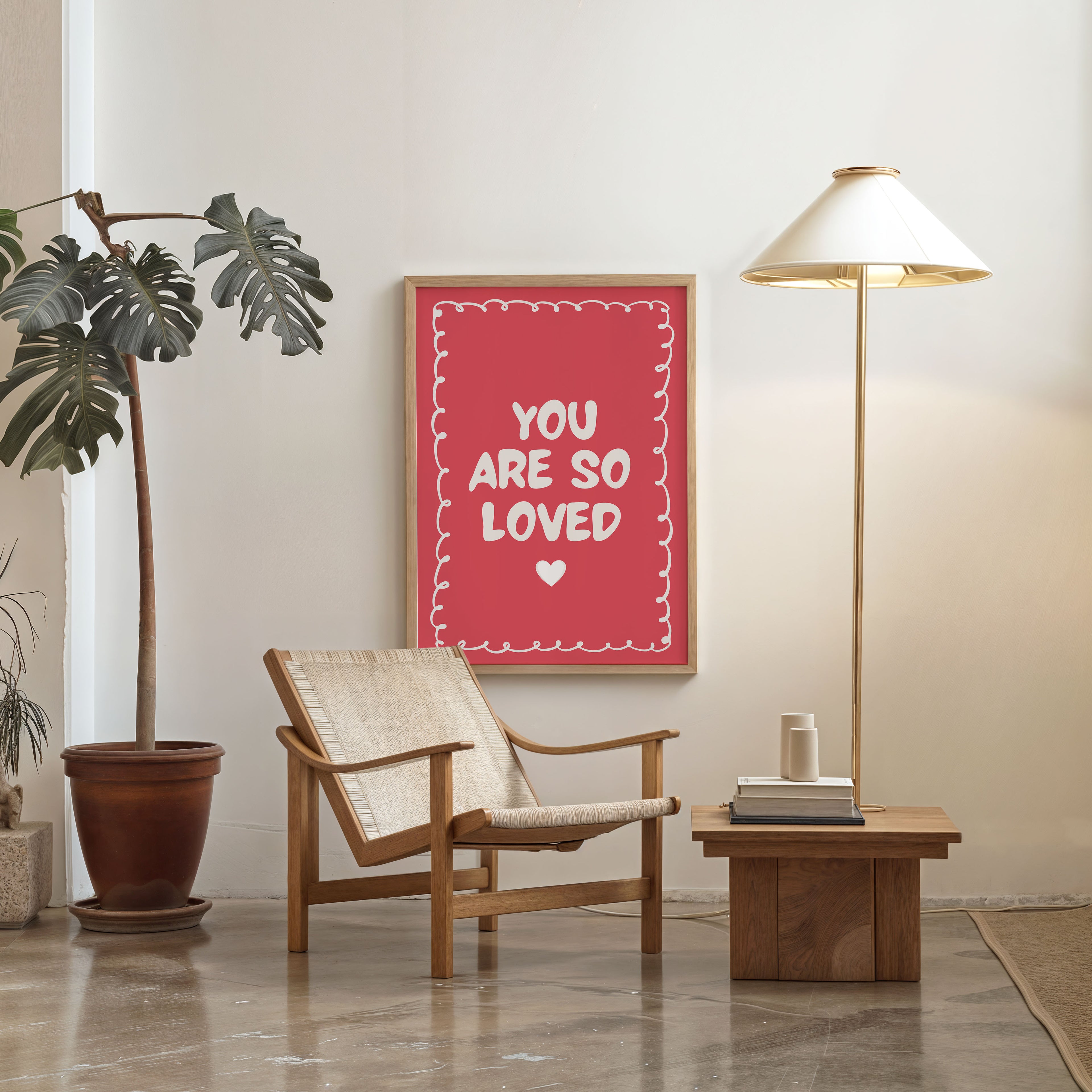 you are so loved printable poster minimalist wall decor home interior