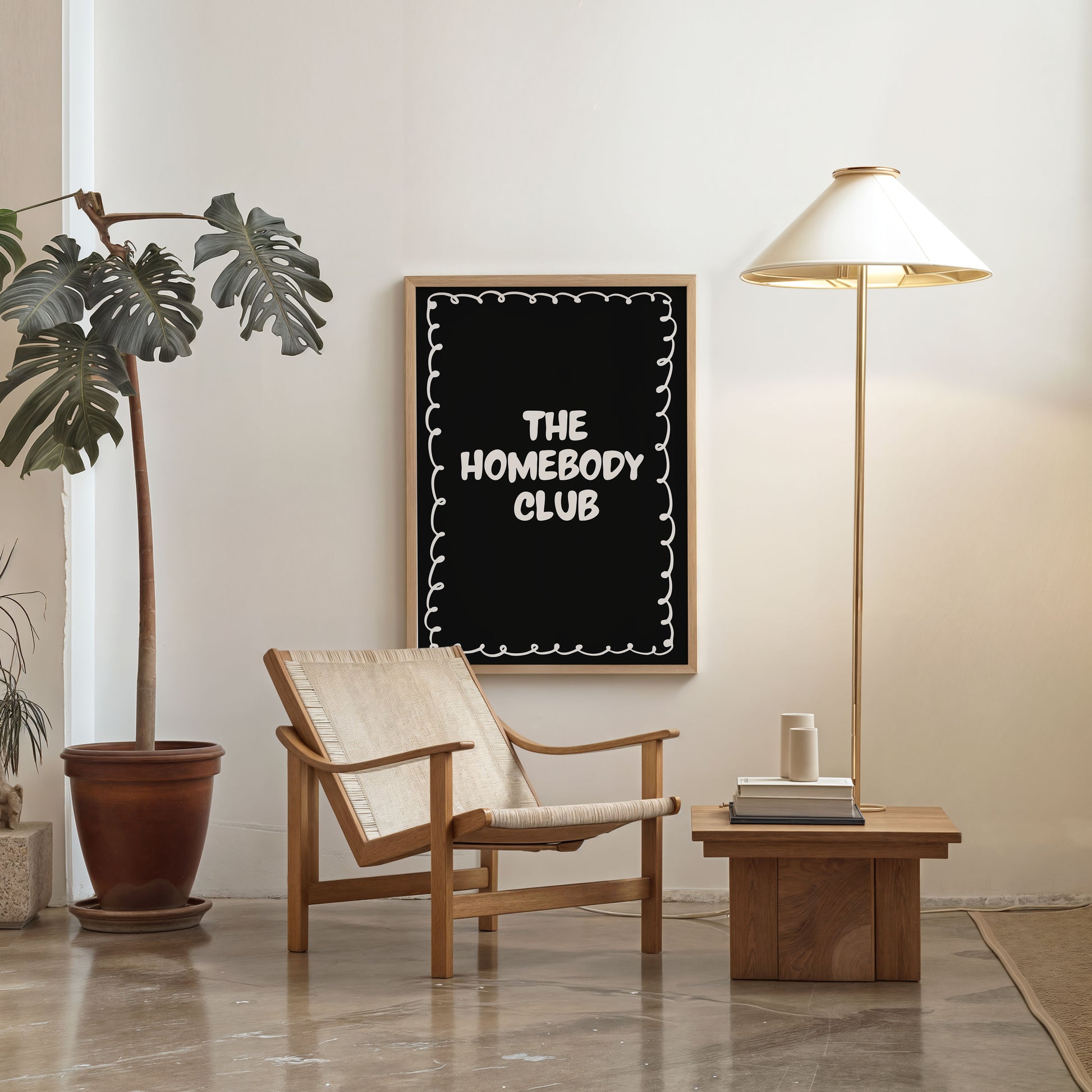 the homebody club printable wall art minimalist quote poster