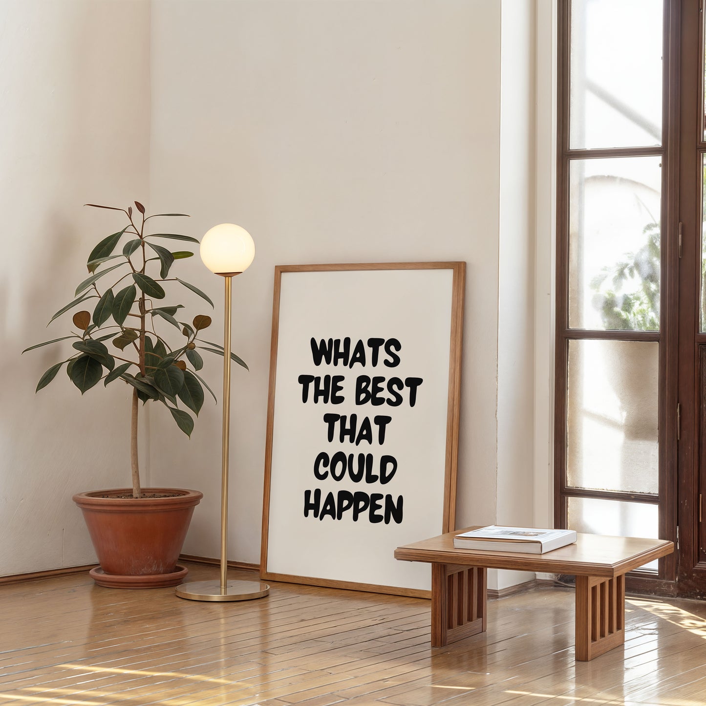 minimalist inspirational wall decor typography quote poster