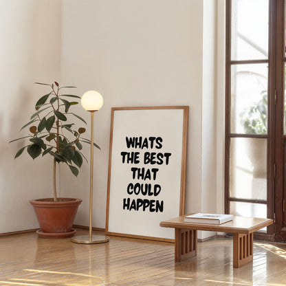 minimalist inspirational wall decor typography quote poster
