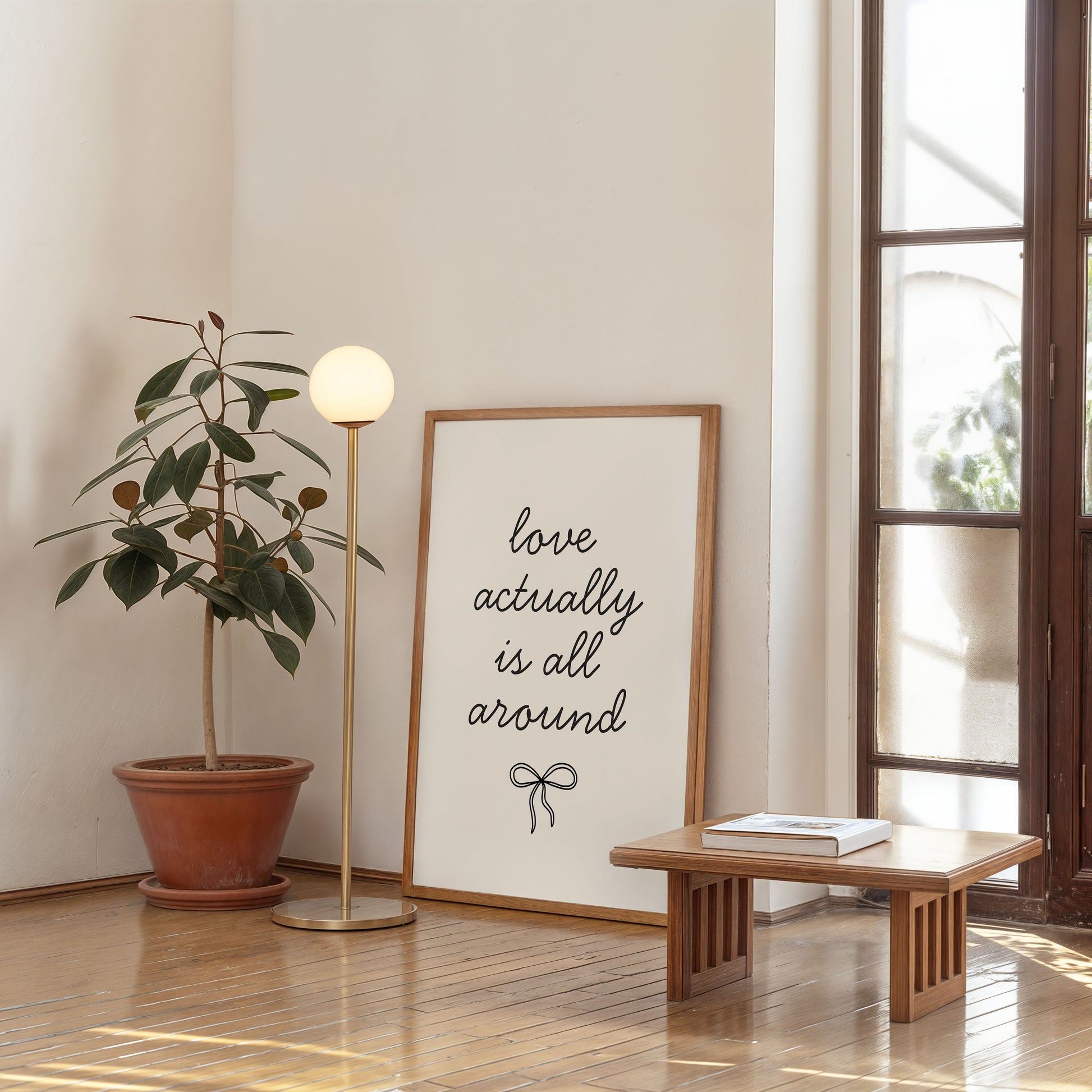 modern typography wall art love actually is all around poster